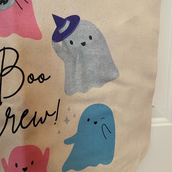 Boo Crew Pastel/Colorful Ghost Tote Bag-Boho Living-Halloween Tote-NWT - Picture 11 of 16